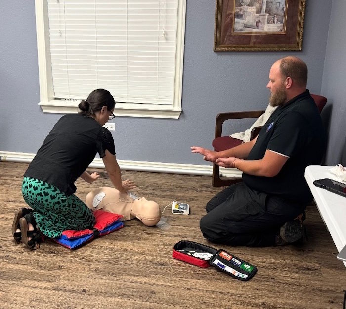 CPR Staff Training at Randy Sams Outreach Shelter in Texarkana