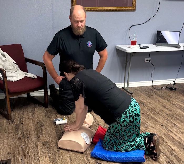 CPR Staff Training at Randy Sams Outreach Shelter in Texarkana