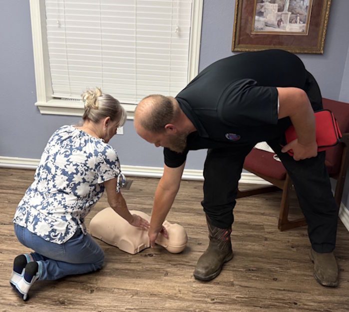 CPR Staff Training at Randy Sams Outreach Shelter in Texarkana