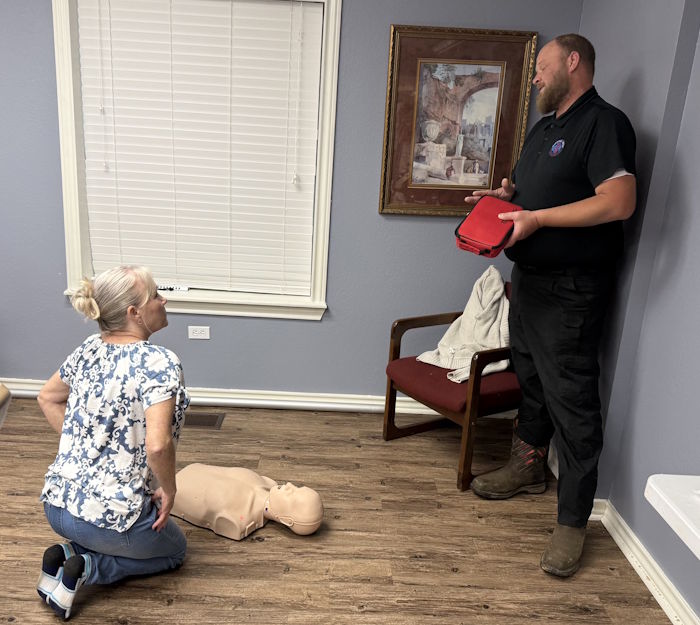 CPR Staff Training at Randy Sams Outreach Shelter in Texarkana