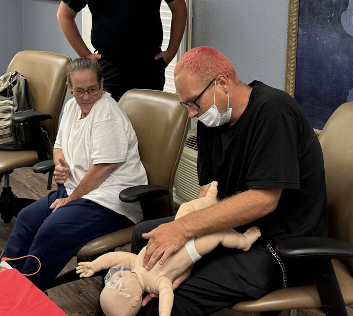 CPR Staff Training at Randy Sams Outreach Shelter in Texarkana