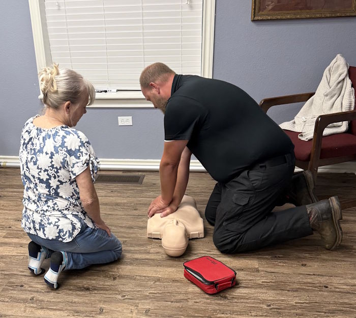 CPR Staff Training at Randy Sams Outreach Shelter in Texarkana